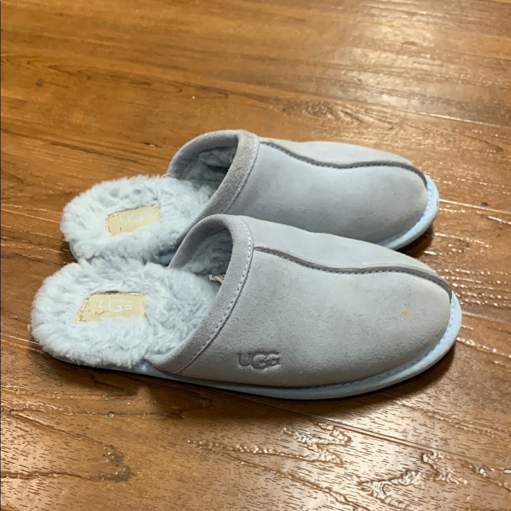 UGG Plush Wool Slip-On Slippers